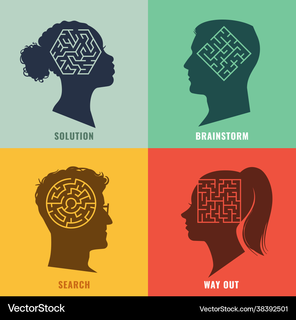 Problem Solving & Brainstorming vector image