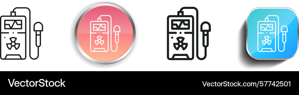 Radiation detector icon thin linear regular Radiation detector icon thin linear regular Vector Image
