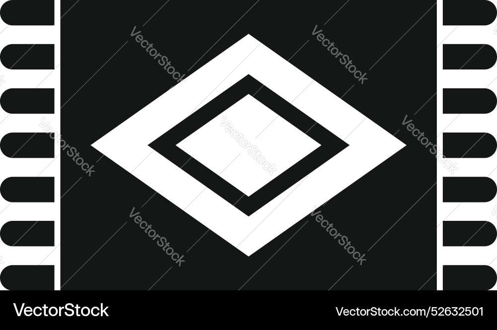 Rectangular carpet with geometric pattern showing Rectangular carpet with geometric pattern showing vector image