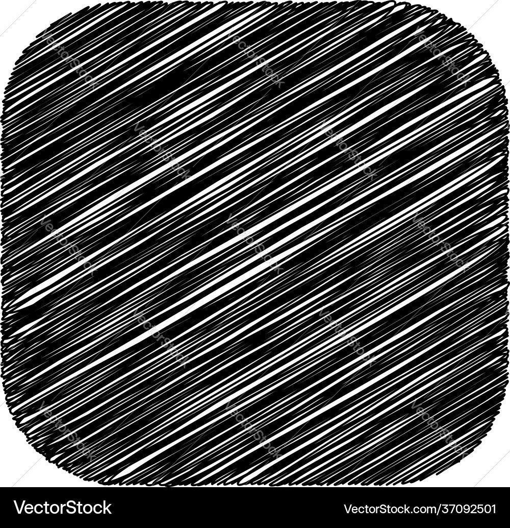 Rounded square with sketchy scribble doodle Rounded square with sketchy scribble doodle Vector Image