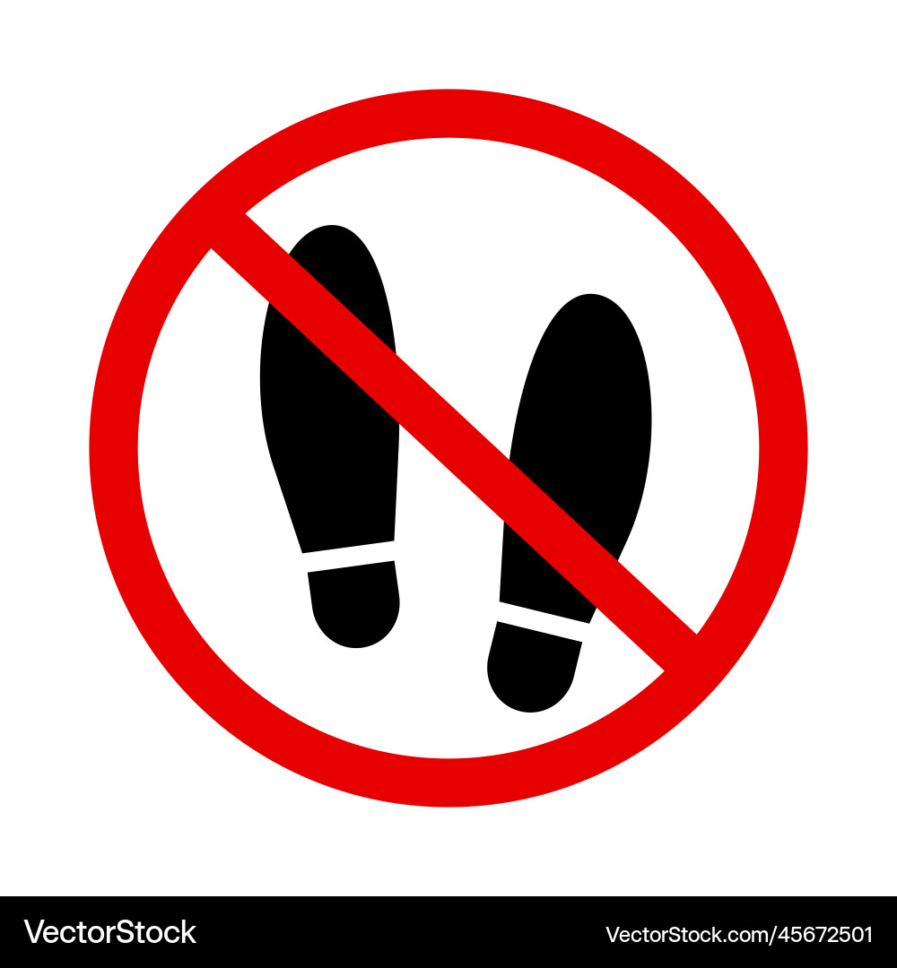 Schuh Verbot Zeichen oder Schuhe verboten Schuh Verbot Zeichen oder Schuhe verboten vektorbild