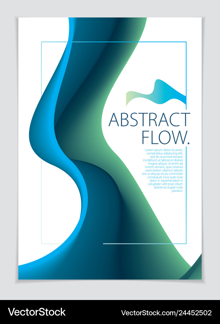 Abstract flow fluid background a4 print Abstract flow fluid background a4 print vector image