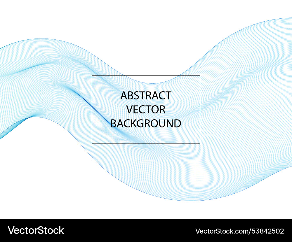 Abstract smooth color wave curve flow blue Vector Image