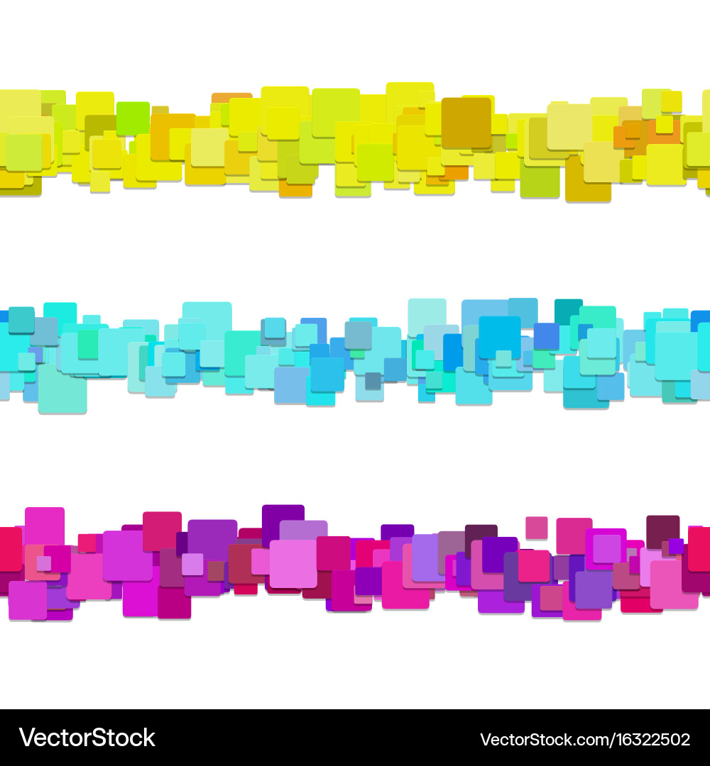 Abstract square pattern page divider line design vector image