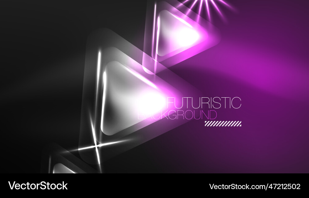 Digital neon abstract background triangles Digital neon abstract background triangles Vector Image