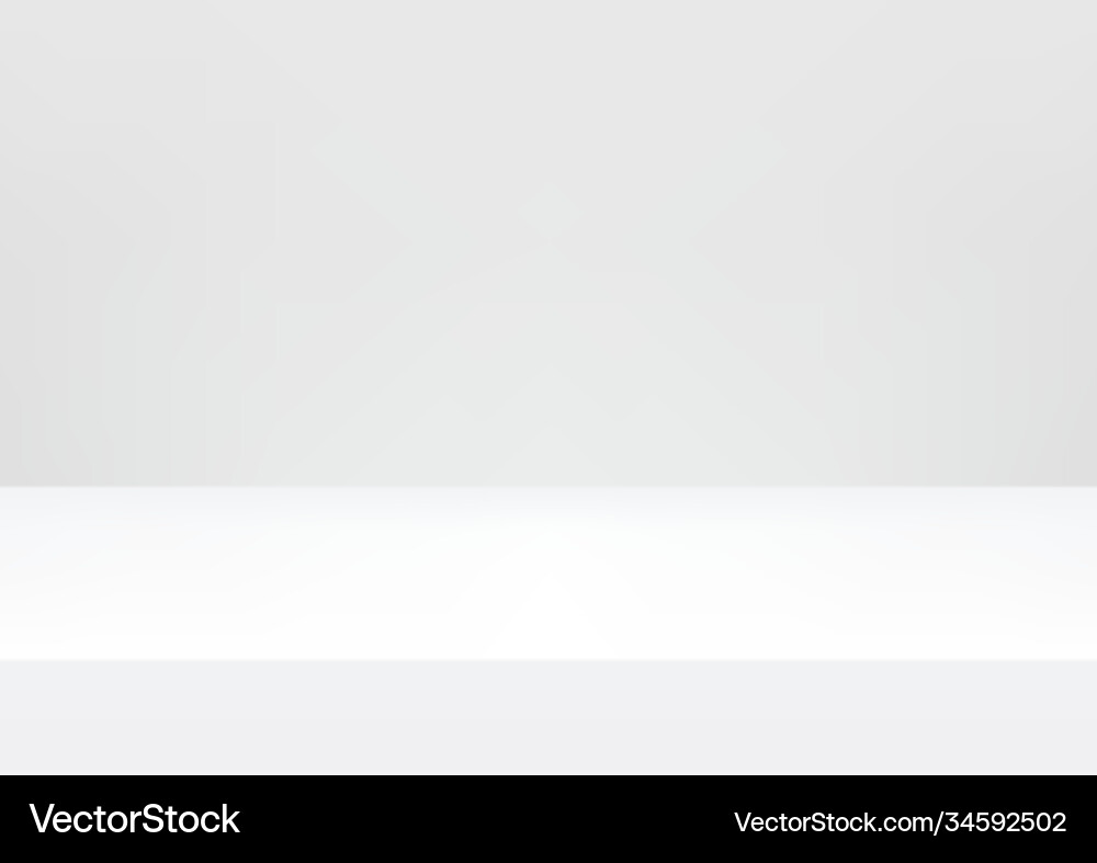 Empty studio white background for product display Vector Image
