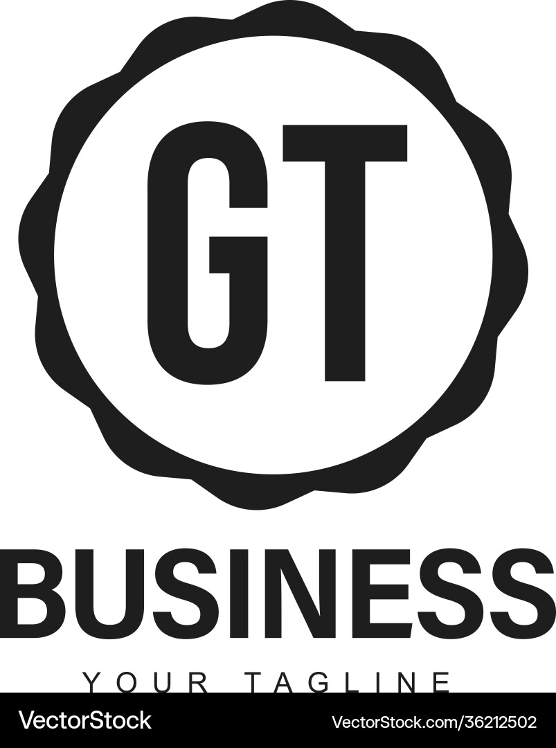 Gt initial a logo design with abstract style Gt initial a logo design with abstract style vector image