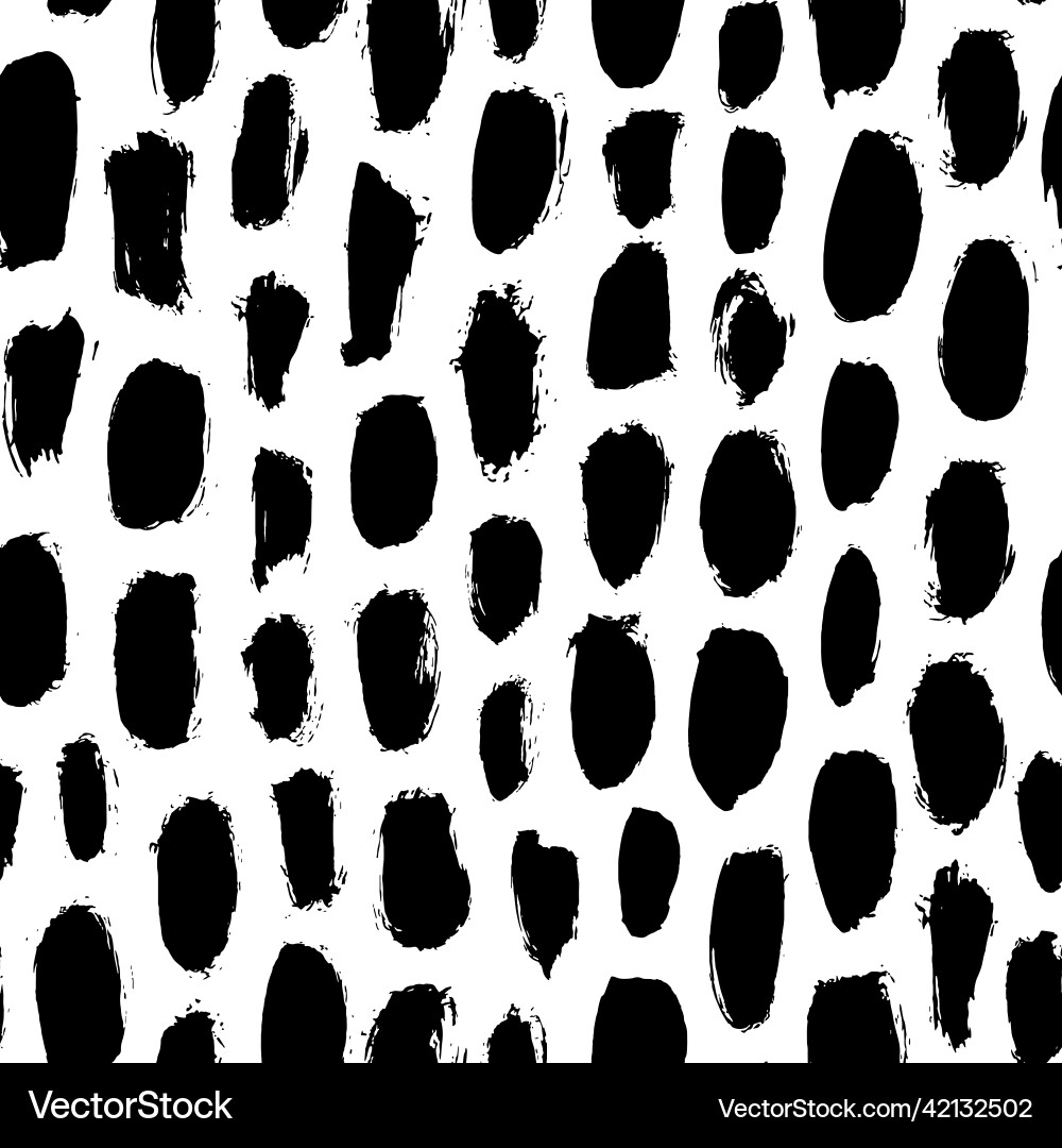 Hand gezeichnete schwarze Polka Punkte nahtloses Muster Hand gezeichnete schwarze Polka Punkte nahtloses Muster vektorbild