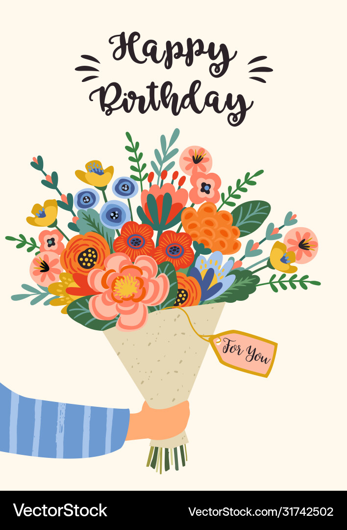 Happy birthday cute Happy birthday cute vector image