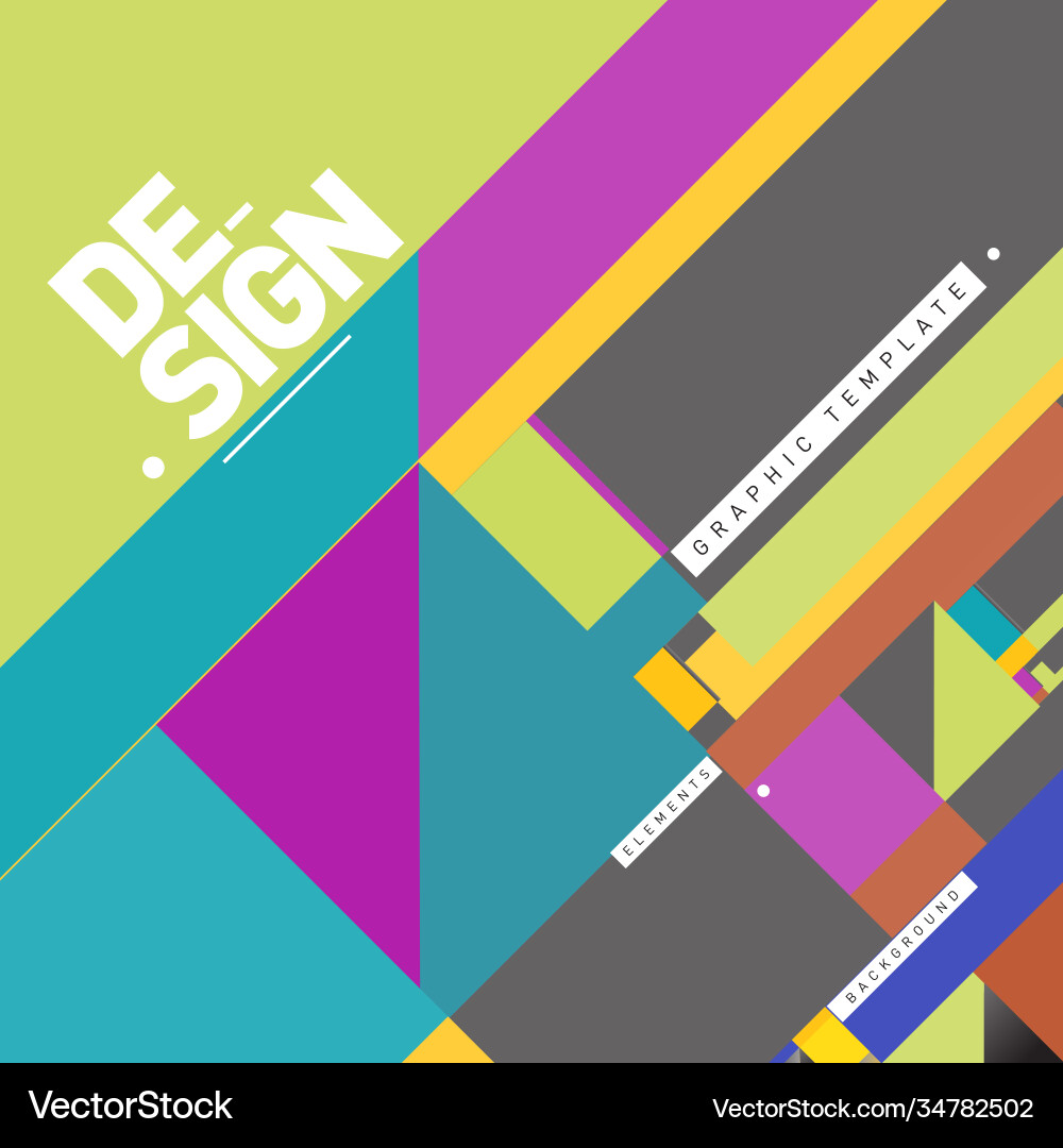 Modern colorful background material design vector image