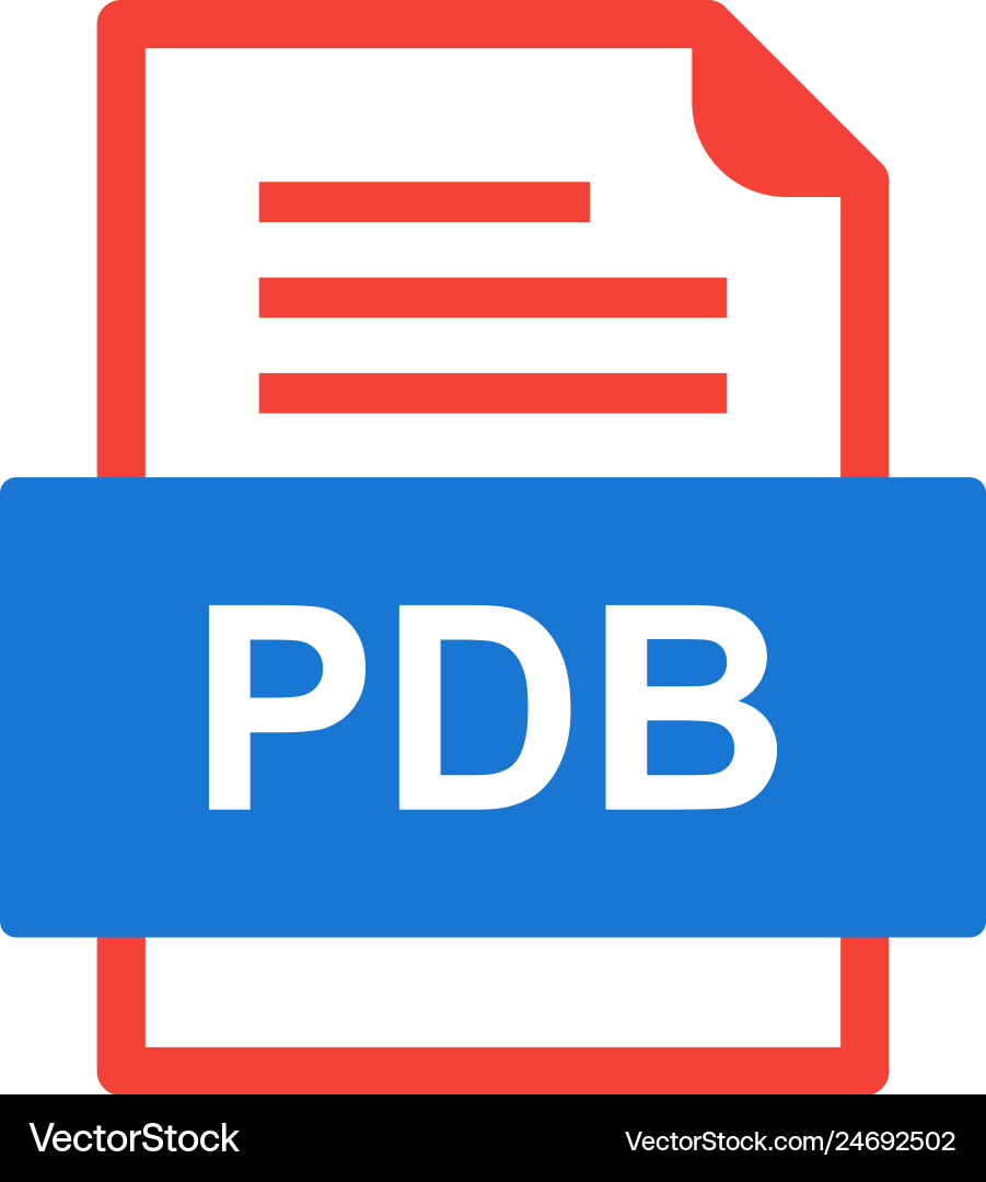 Pdb file document icon vector image
