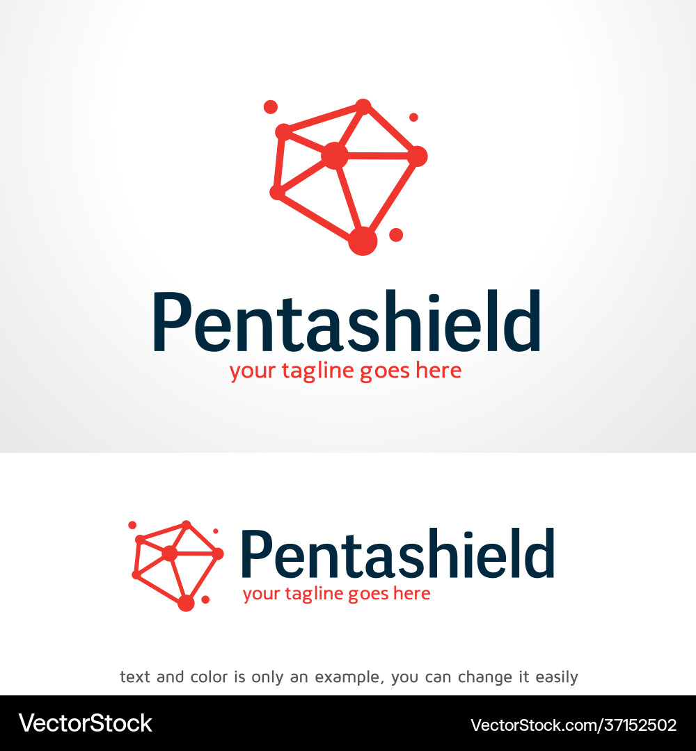 Penta Schild abstrakte Logo Vorlage Penta Schild abstrakte Logo Vorlage vektorbild