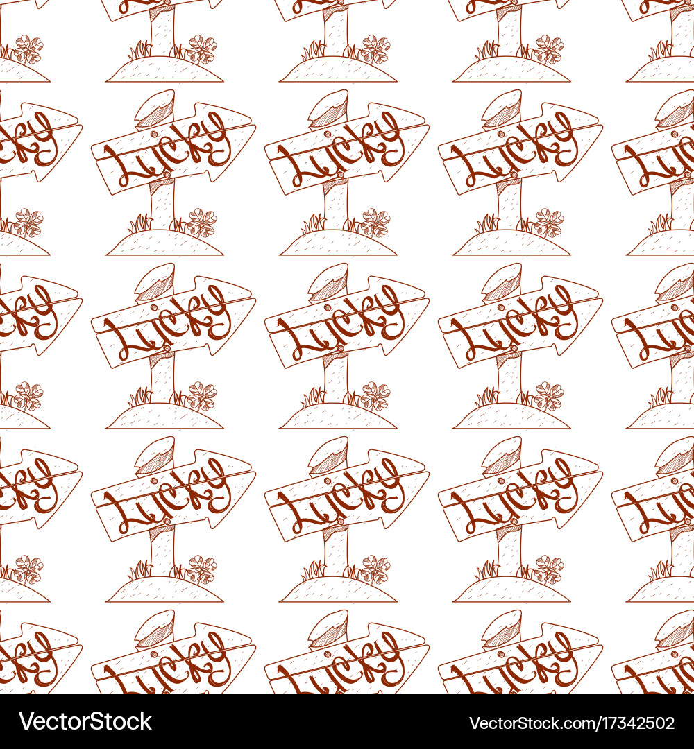 Seamless pattern with a wooden pointer vector image