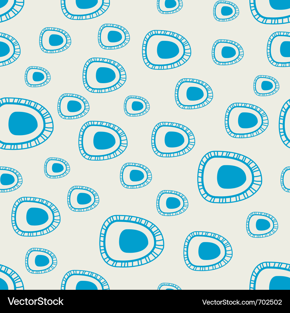 Seamless retro pattern with circles and dots vector image