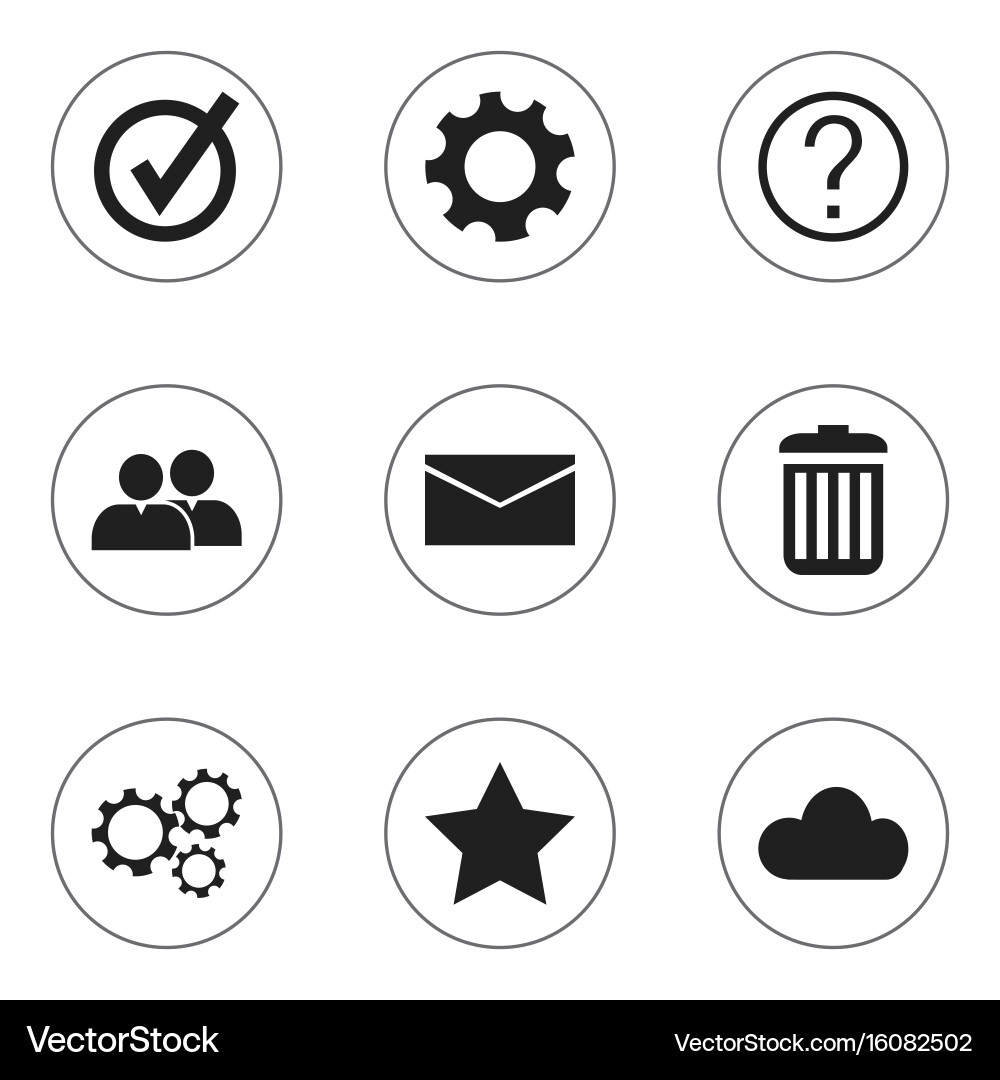 Set of 9 editable internet icons includes symbols vector image