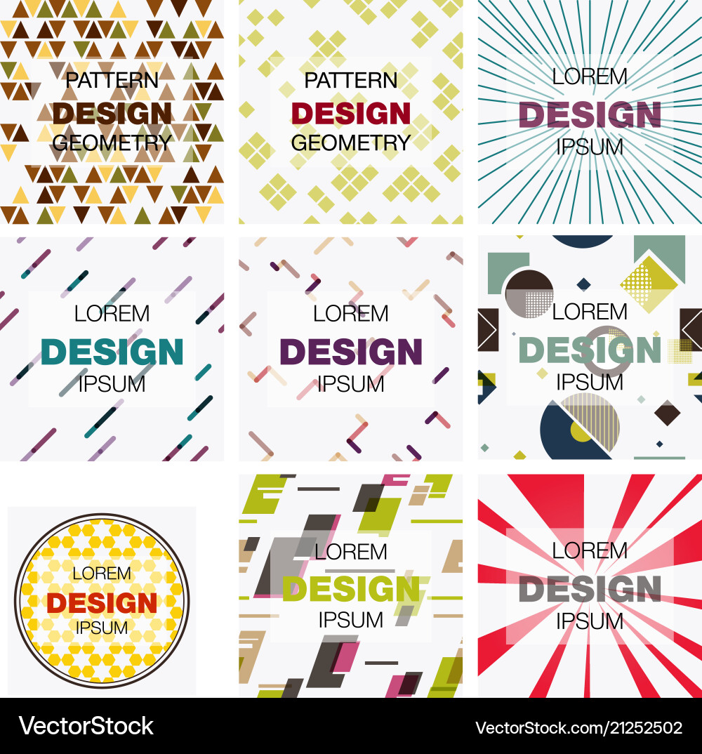 Set of abstract background texture design bright Set of abstract background texture design bright vector image