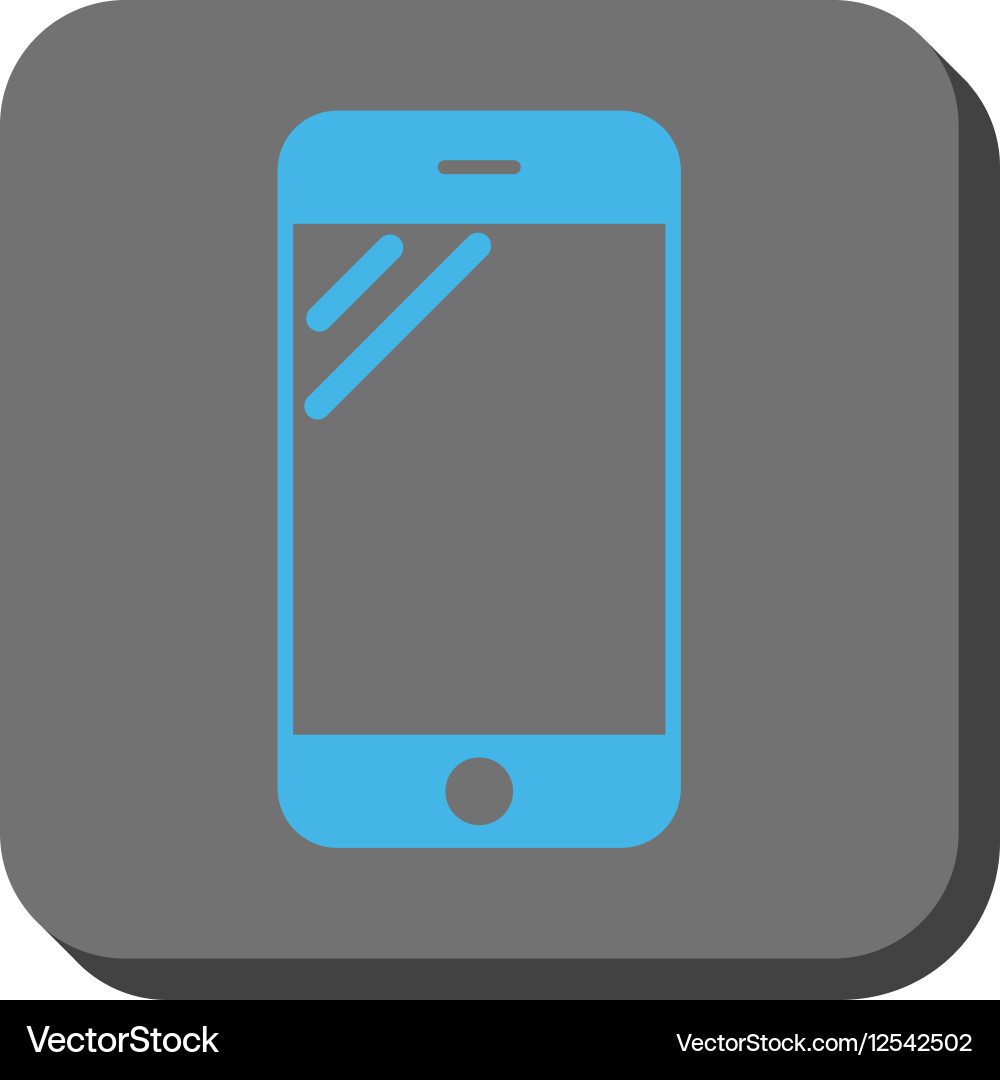 Smartphone screen rounded square button Vector Image
