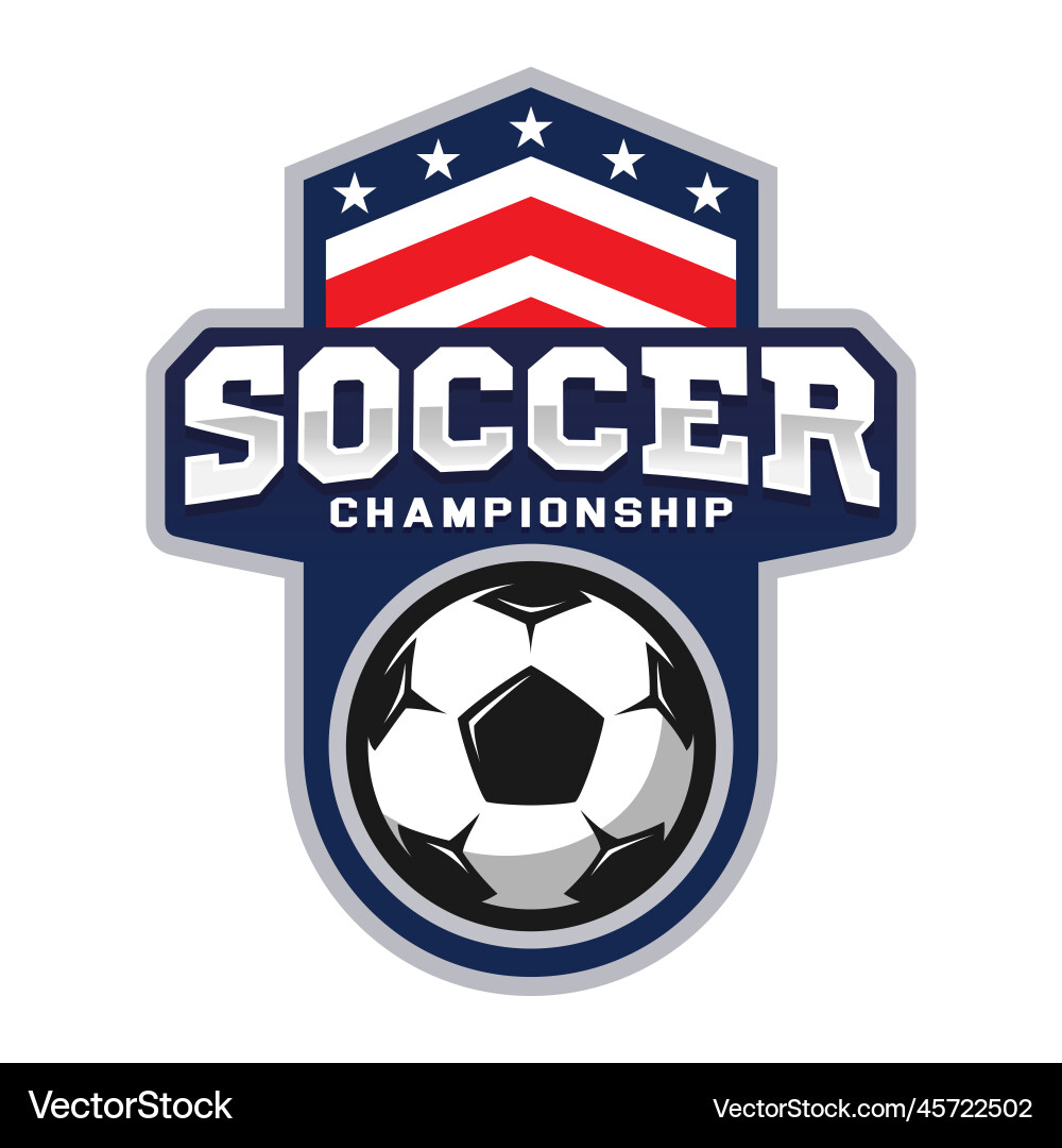 Soccer Ball Logo - Sport Emblem Vector Image