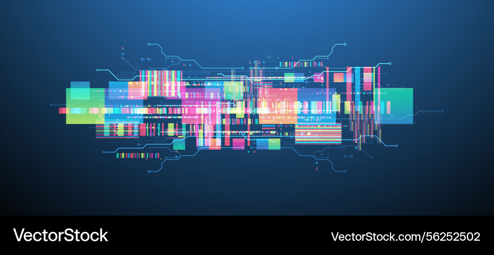 Technological background with colorful squares Technological background with colorful squares vector image