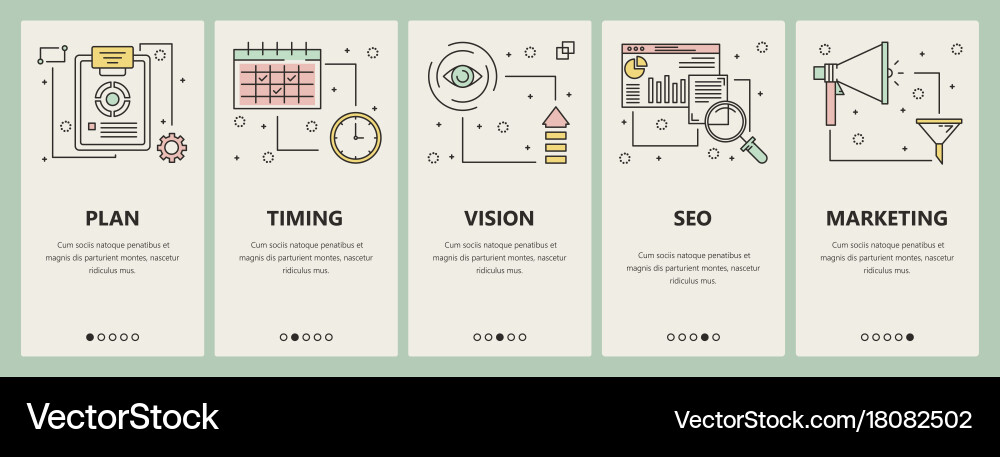 Thin line flat design project concept Vector Image