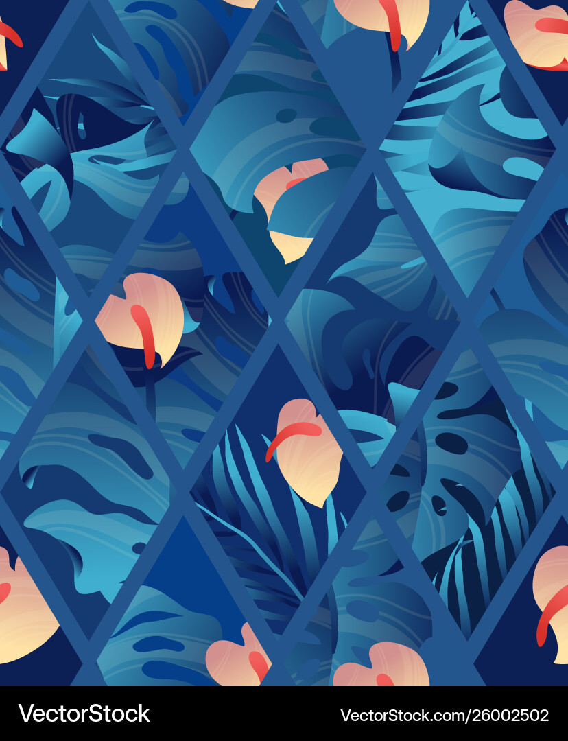 Tropische Pflanze nahtlose Muster heliconia palm Tropische Pflanze nahtlose Muster heliconia palm vektorbild