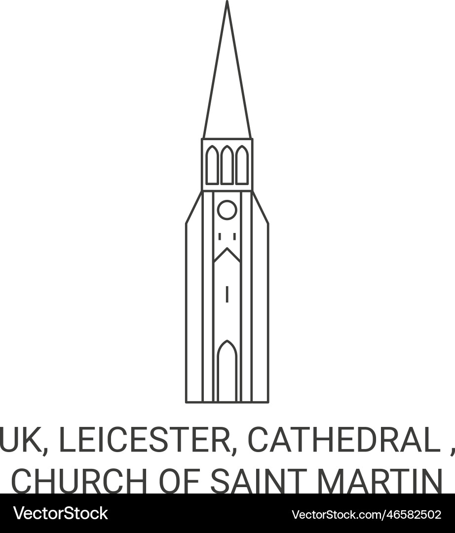 United kingdom leicester cathedral church United kingdom leicester cathedral church vector image