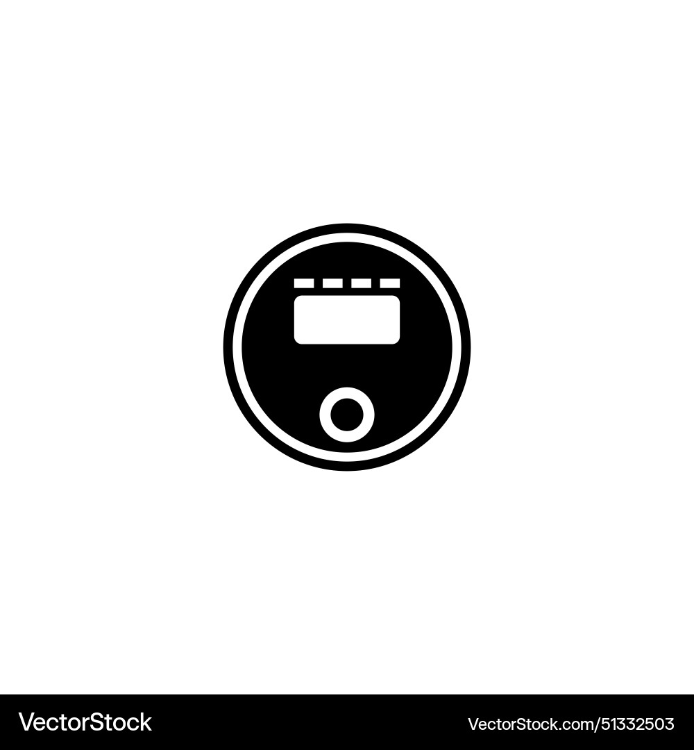 A sleek minimalist icon representing robot vector image
