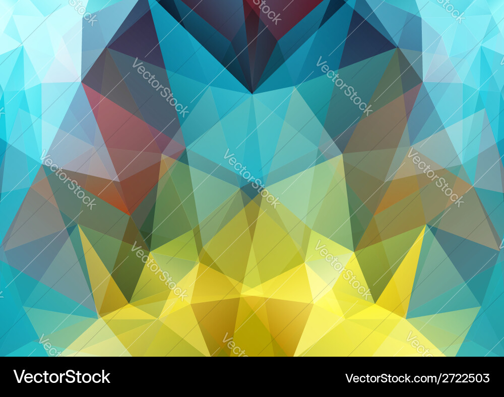 Abstract polygon semi symmetric background Vector Image