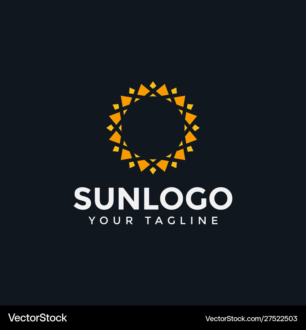 Abstract Sun Logo Template Vector Image