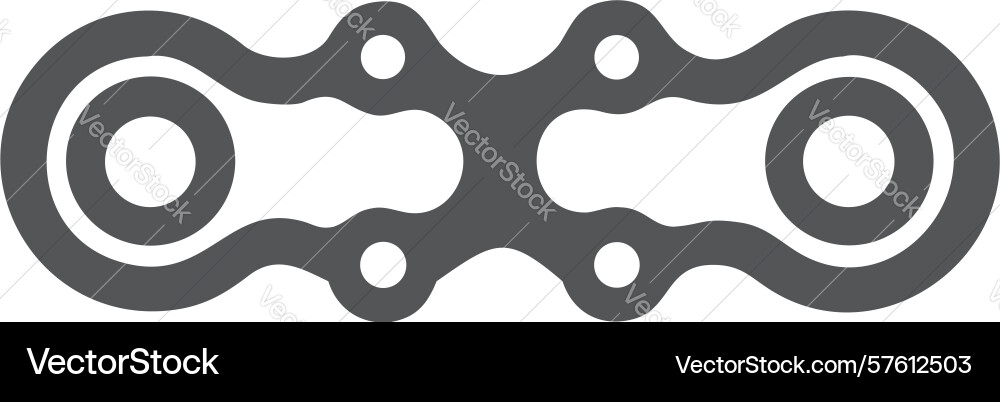 Bicycle chain link pattern icon design generative vector image
