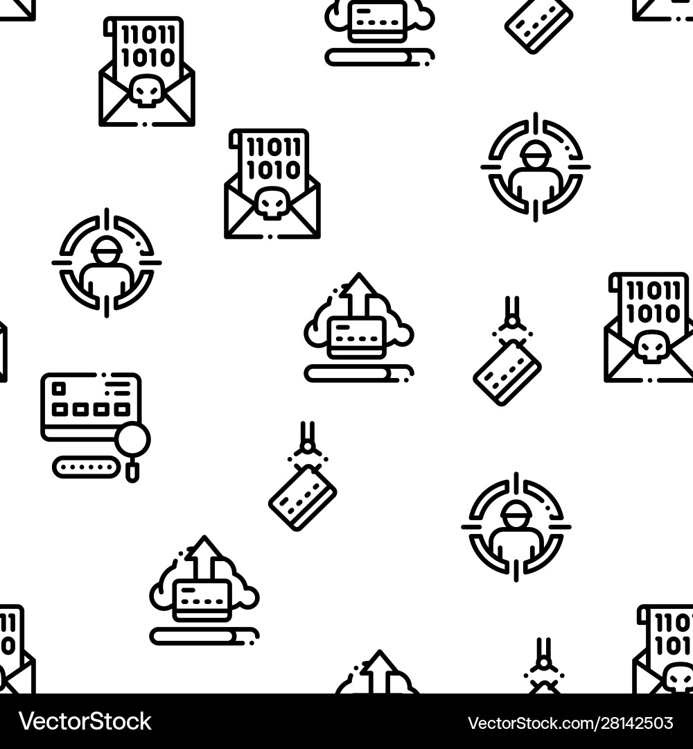 Carder hacker seamless pattern Carder hacker seamless pattern vector image