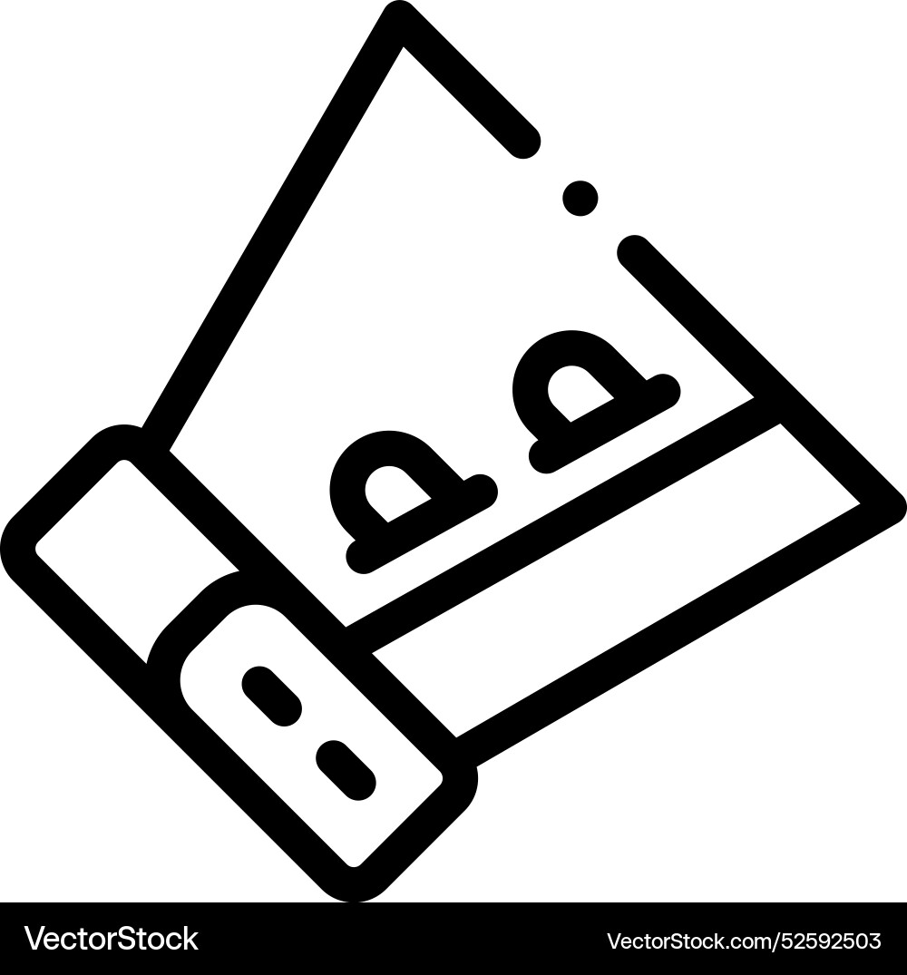 Cone of shame icon thin linear style design Vector Image