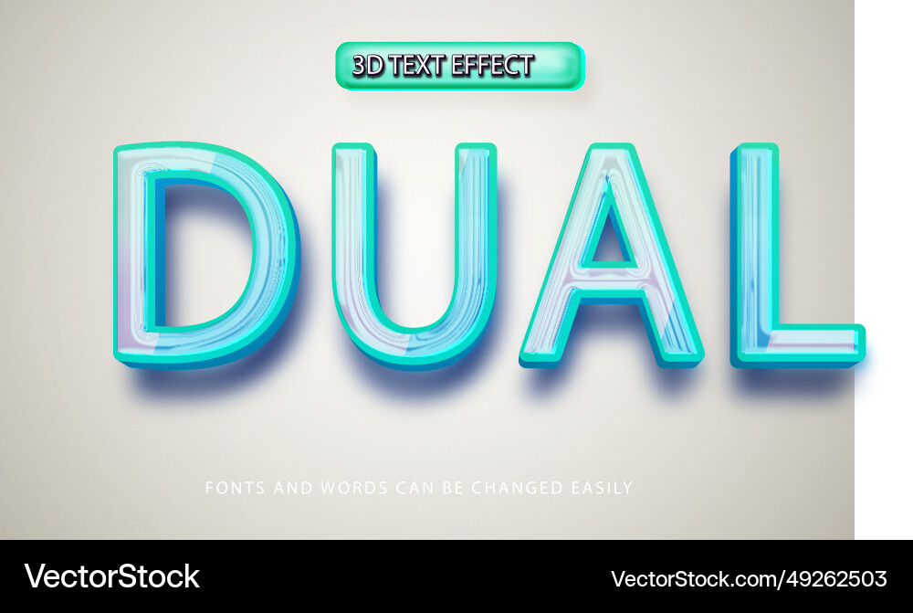 Dual color combo text effect style Vector Image