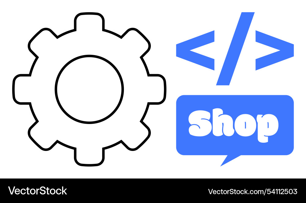 E-commerce development and digital store setup vector image