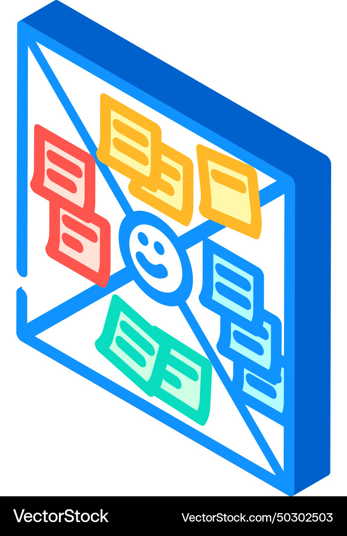 Empathy map ux ui design isometric icon Empathy map ux ui design isometric icon vector image
