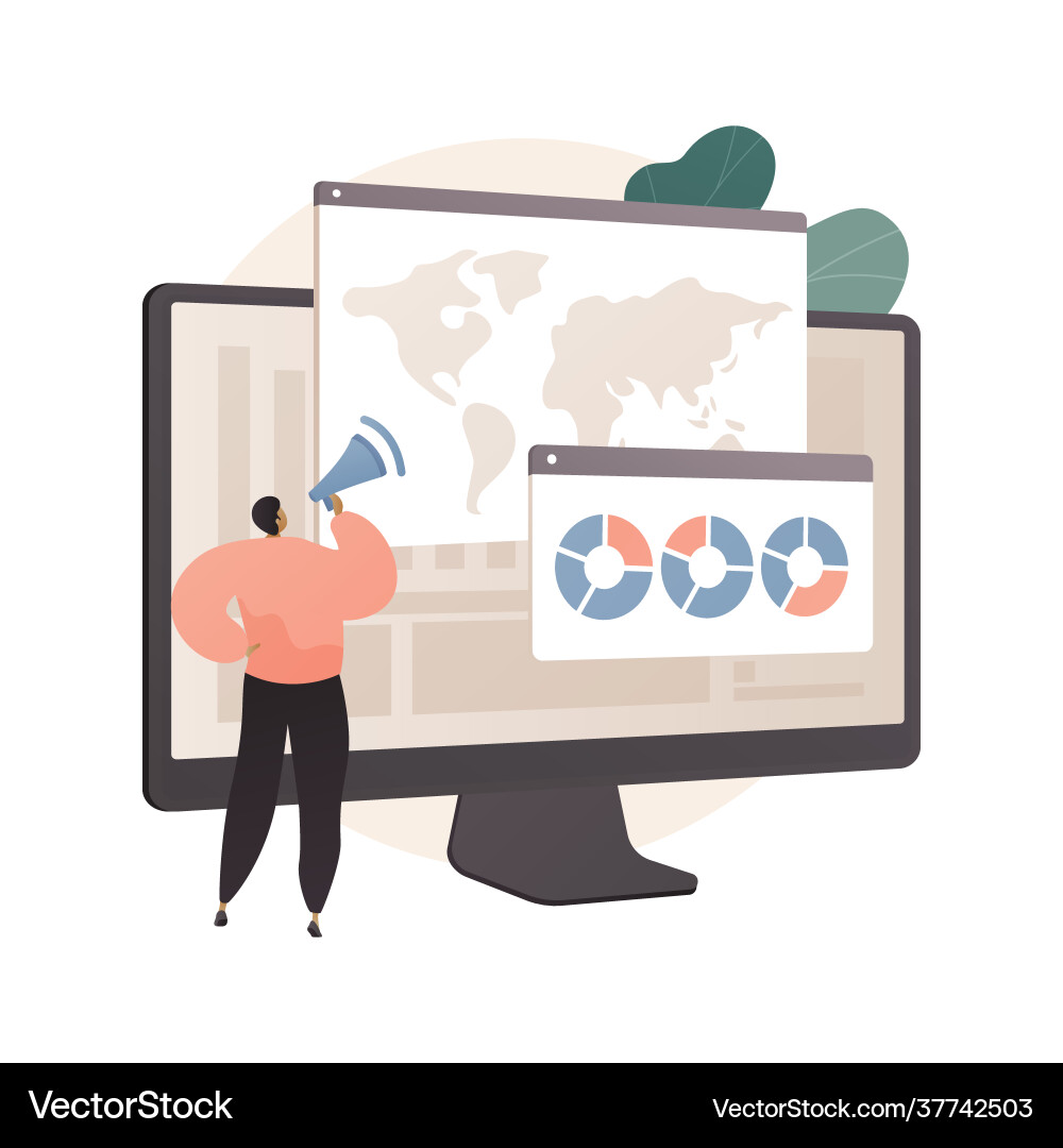 Environment data analytics abstract concept Vector Image
