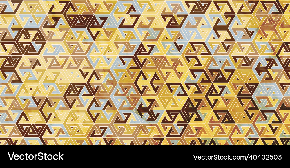 Geometric pattern with polygonal shape retro style Vector Image