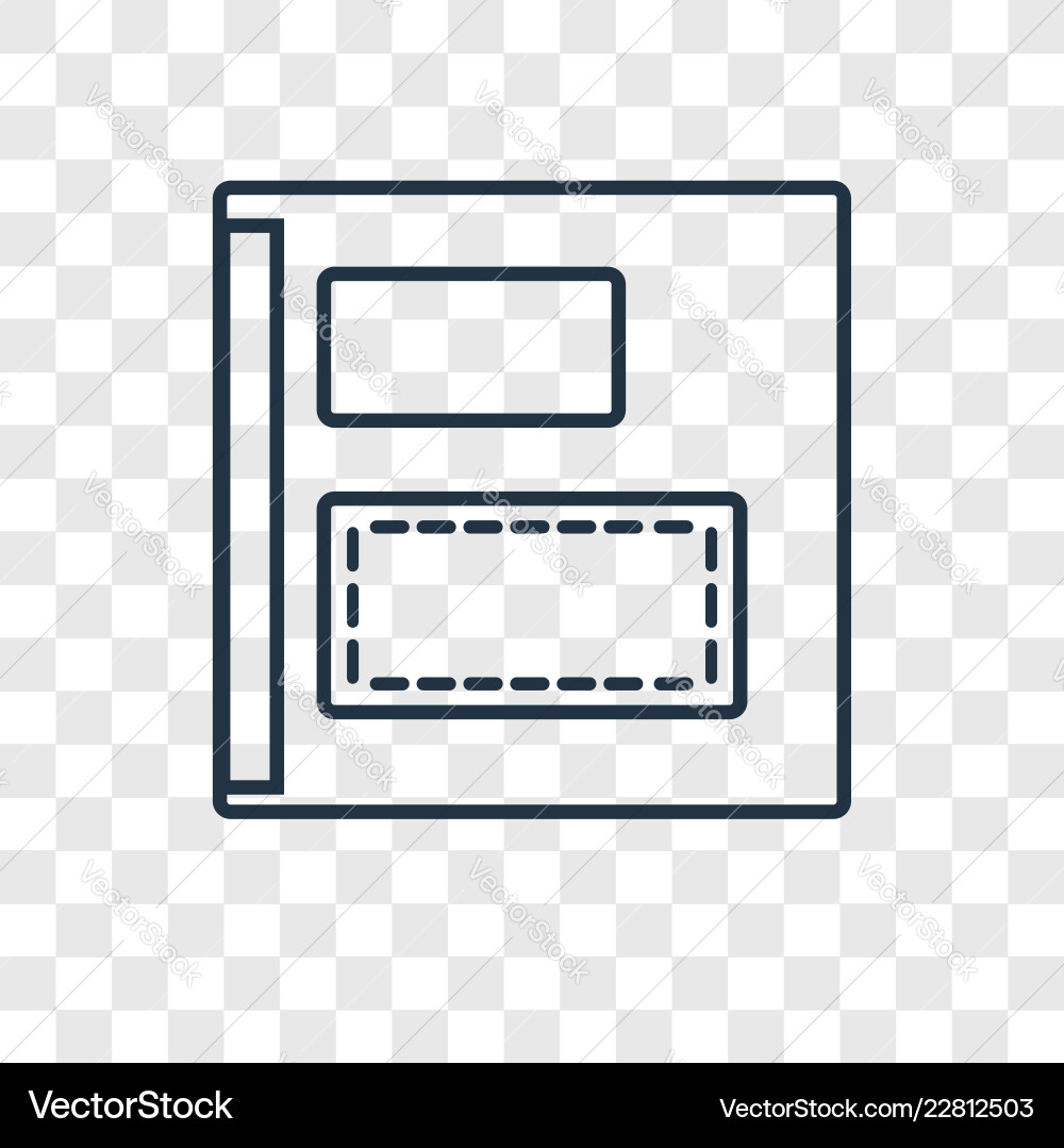Left alignment concept linear icon isolated Left alignment concept linear icon isolated vector image