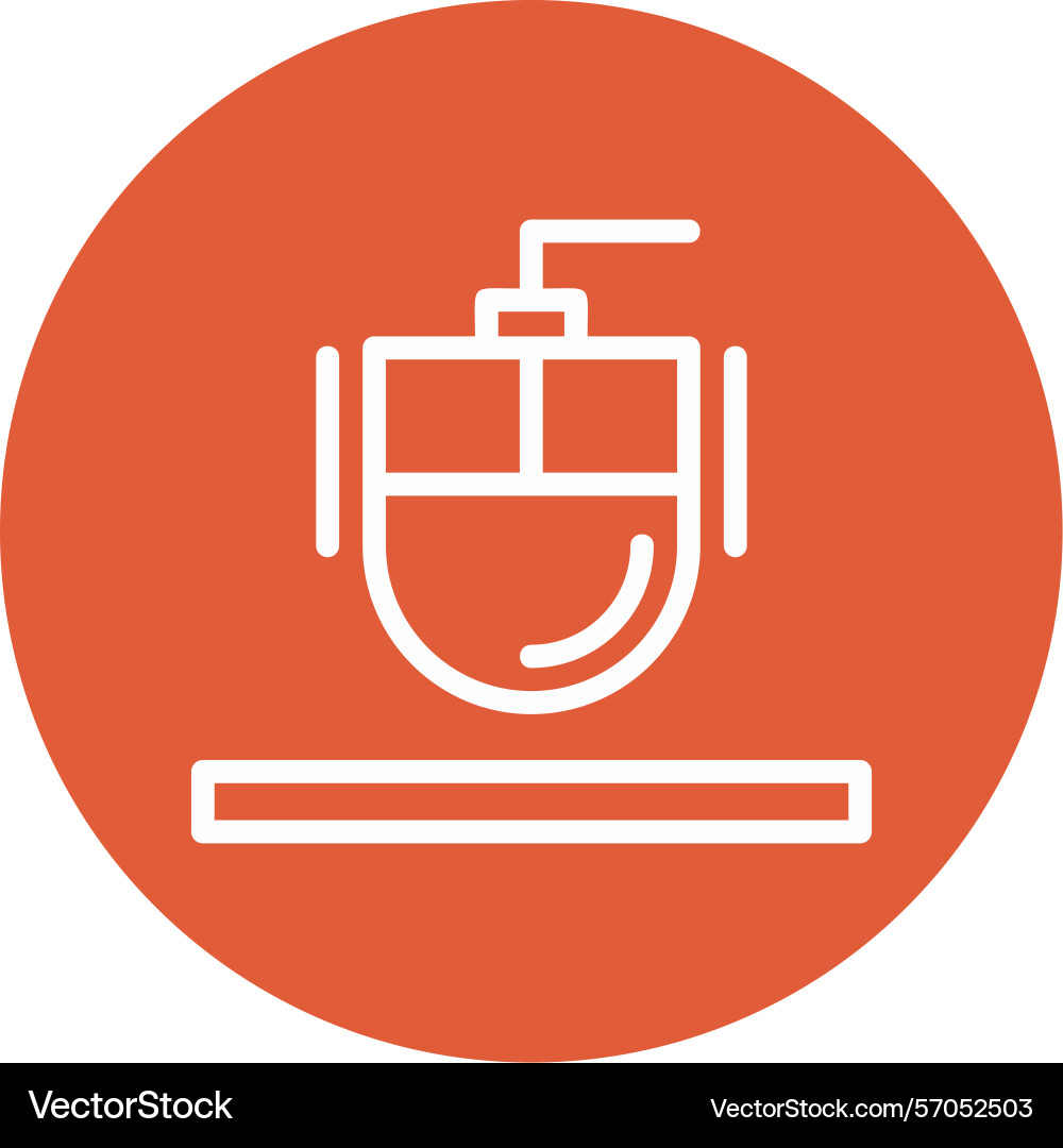 Mouse line circle style icon design Vector Image