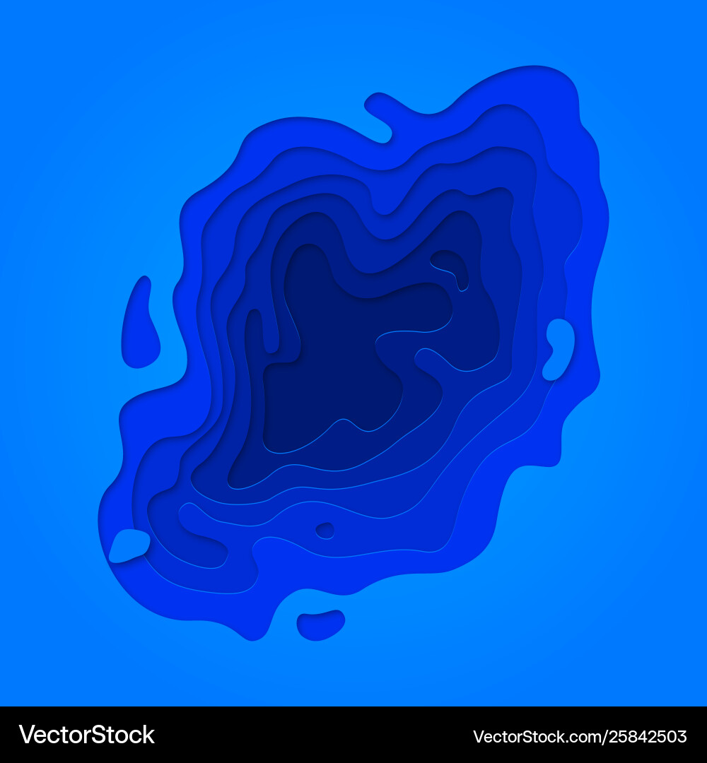 Papercut blue multi layer gradient background Papercut blue multi layer gradient background vector image