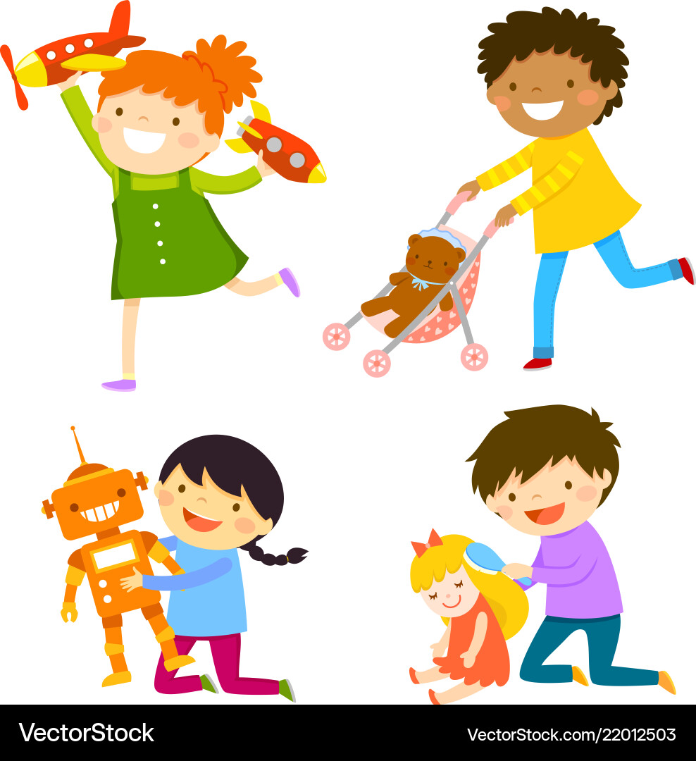 Playing against gender stereotypes Playing against gender stereotypes vector image