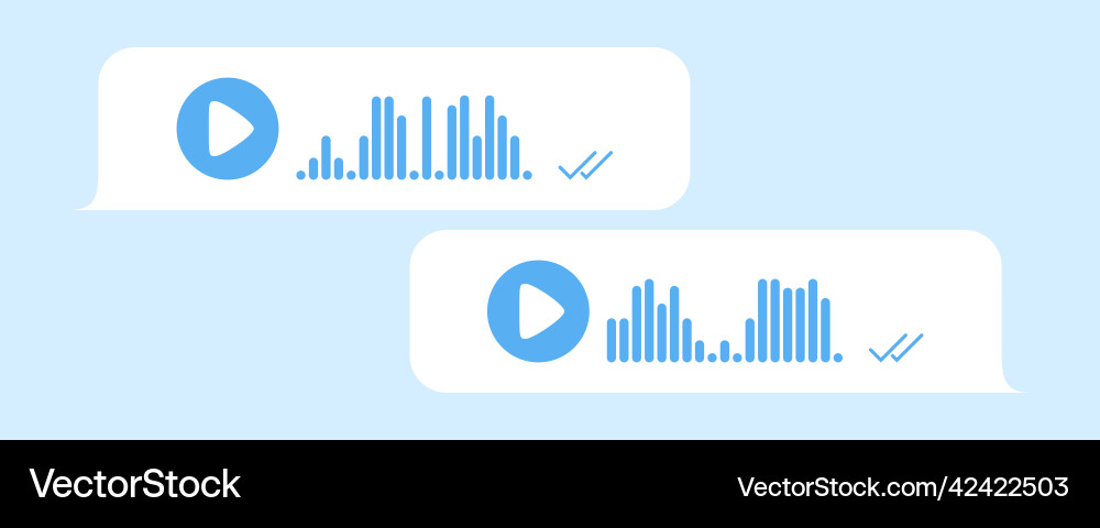 Recording of audio message template dialogue Recording of audio message template dialogue Vector Image