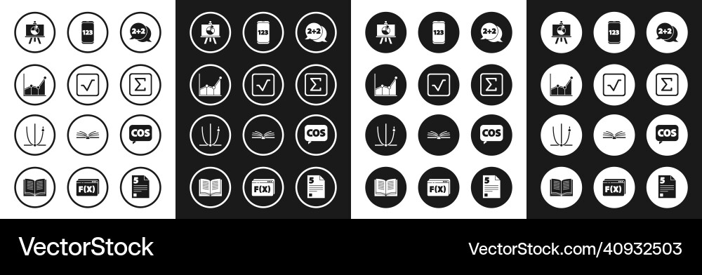 Set equation solution square root graph Vector Image