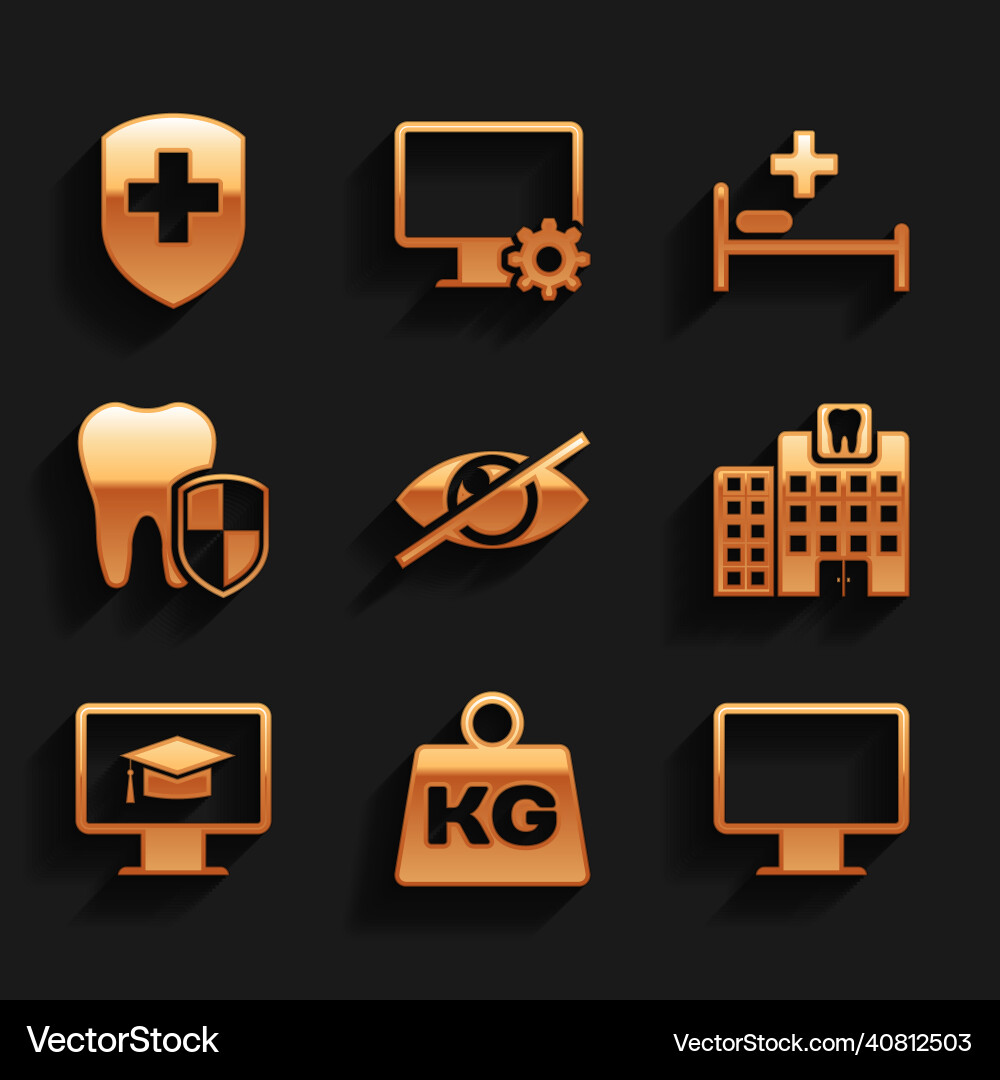 Set invisible or hide weight computer monitor Set invisible or hide weight computer monitor vector image