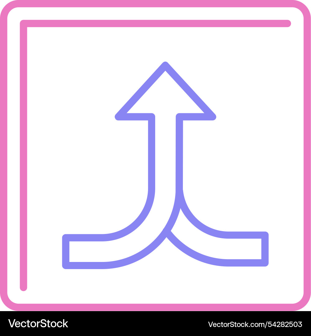 Split line two colour icon vector image