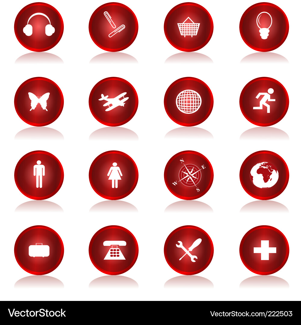 Web buttons collection Vector Image