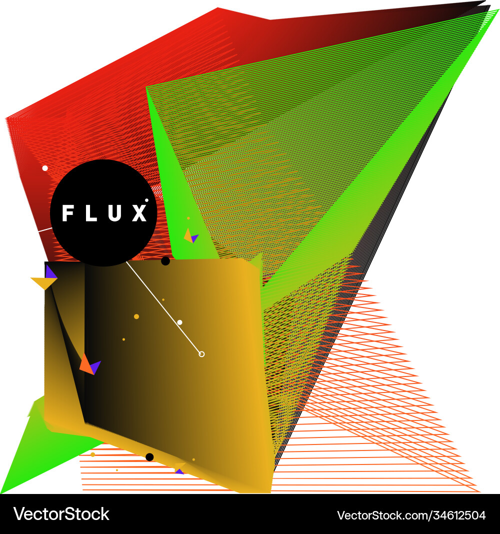 3d colorful wave background dynamic flux effect vector image