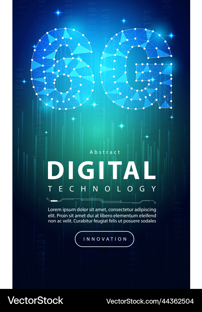 6g network wireless internet wi-fi connection tech 6g network wireless internet wi-fi connection tech vector image