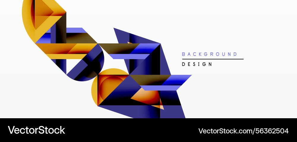 Abstract geometric shapes overlap creating Vector Image
