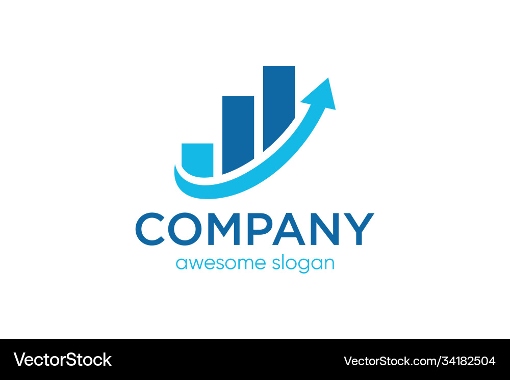 Bar chart with bubble talk concept Vector Image